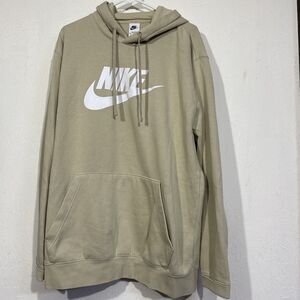 Nike MEN SPORTSWEAR CLUB FLEECE GRAPHIC HOODIE Bone/White XXL